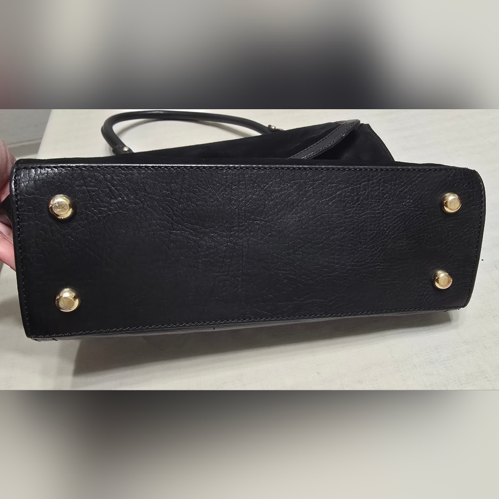 Marc Jacobs Black Suede Top-Handle Shoulder Bag - Picture 14 of 17